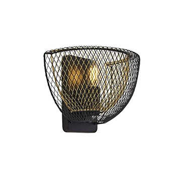 Honeycomb Black & Gold Mesh Wall Light