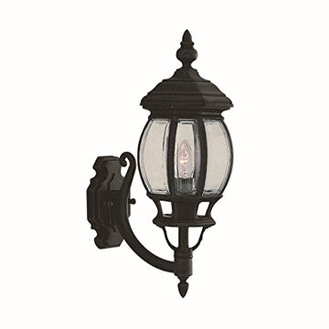 Bel Aire Silk Black & Glass IP44 Wall Light