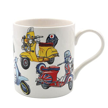 Vintage Scooters Fine China 350ml Mug