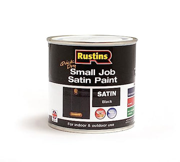 250ml Rustins Quick Dry Satin Black Paint