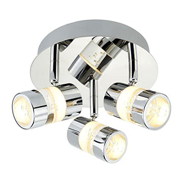 Bubbles 3 Lights LED Chrome & Acrylic Bathroom Spotlight