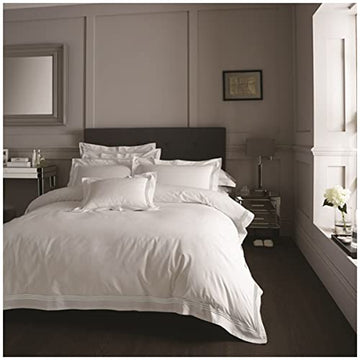 Embroidered GreyLuxury Hotel Collection Duvet Cover Bedding Set - King