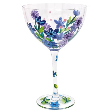 Cornflowers Floral Cocktail Gin Glass