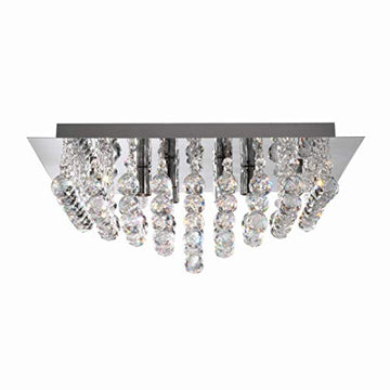Hanne 6 Light Chrome & Crystal Ceiling Light