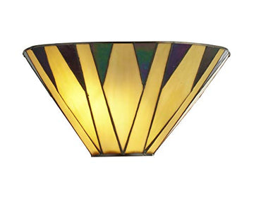 1 Light Multi Glass Pendant Amber Shade Bronze Metal