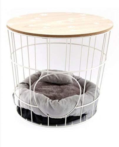 Round metal shop dog bed