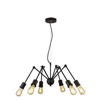Searchlight Mantis 6 Light Pendant Matt Black