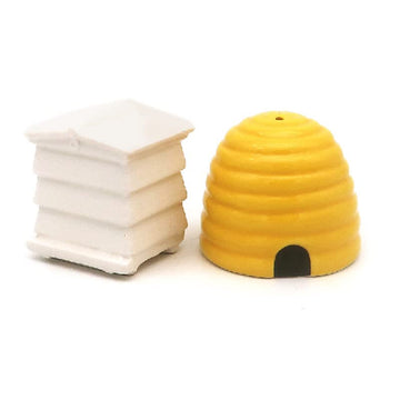 Beehive Ceramic Salt & Pepper Pots Set