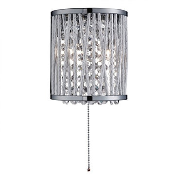 Elise 2 Light Chrome & Crystal Wall Light