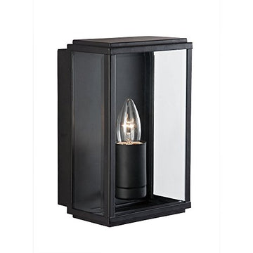 Box Outdoor Matt Black & Glass Wall & Porch Light