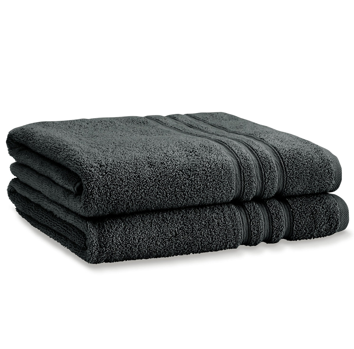Catherine Lansfield Zero Twist Bath Towel - Charcoal Grey