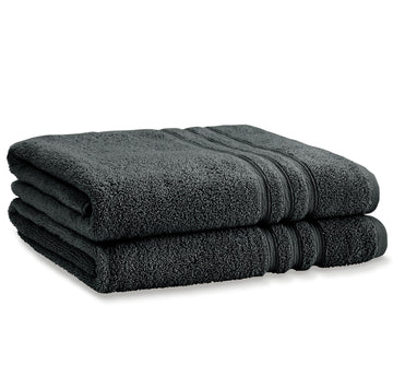 Catherine Lansfield Zero Twist Bath Towel - Charcoal Grey
