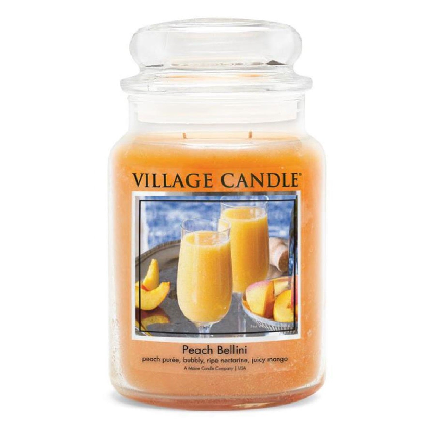 26oz Village Candle Peach Bellini