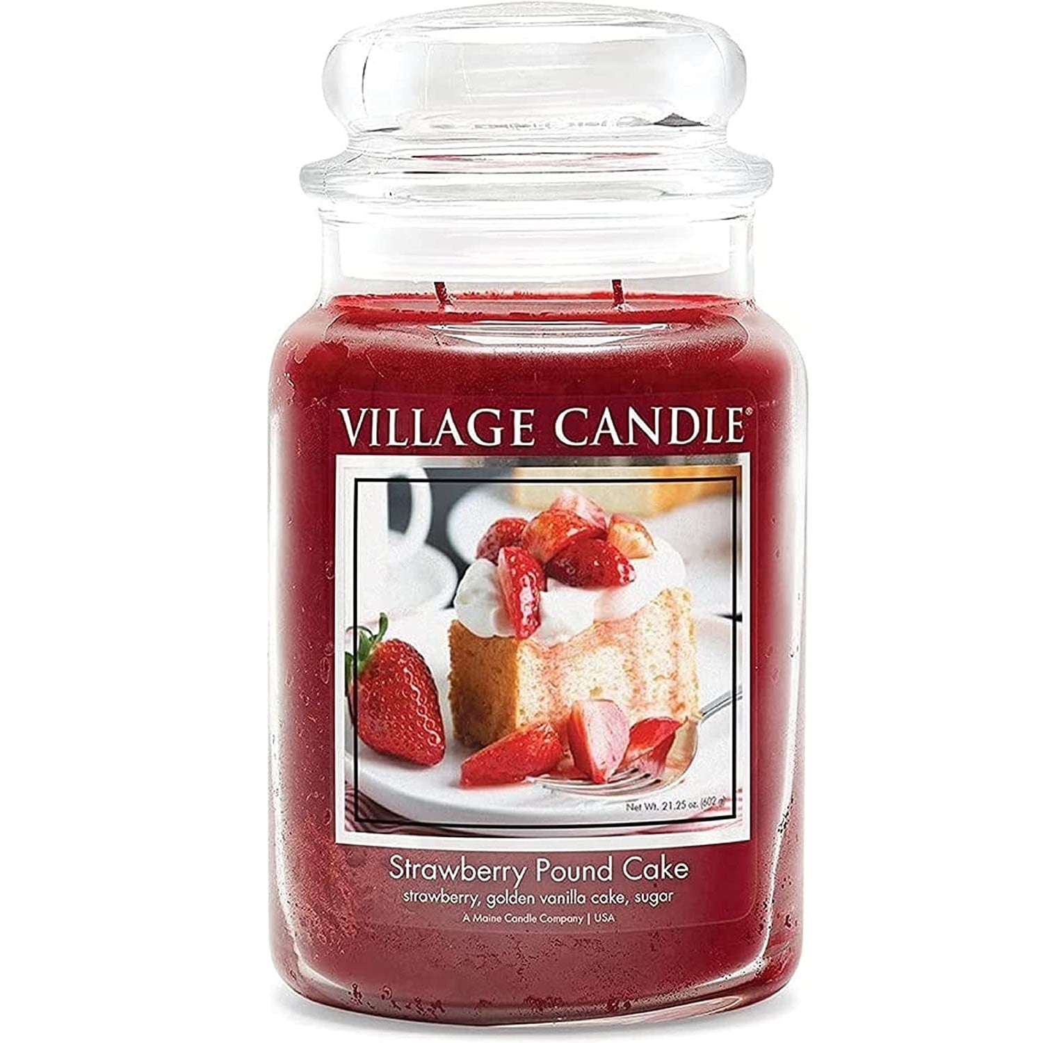 26oz Village Candle Strawberry Pound Cake