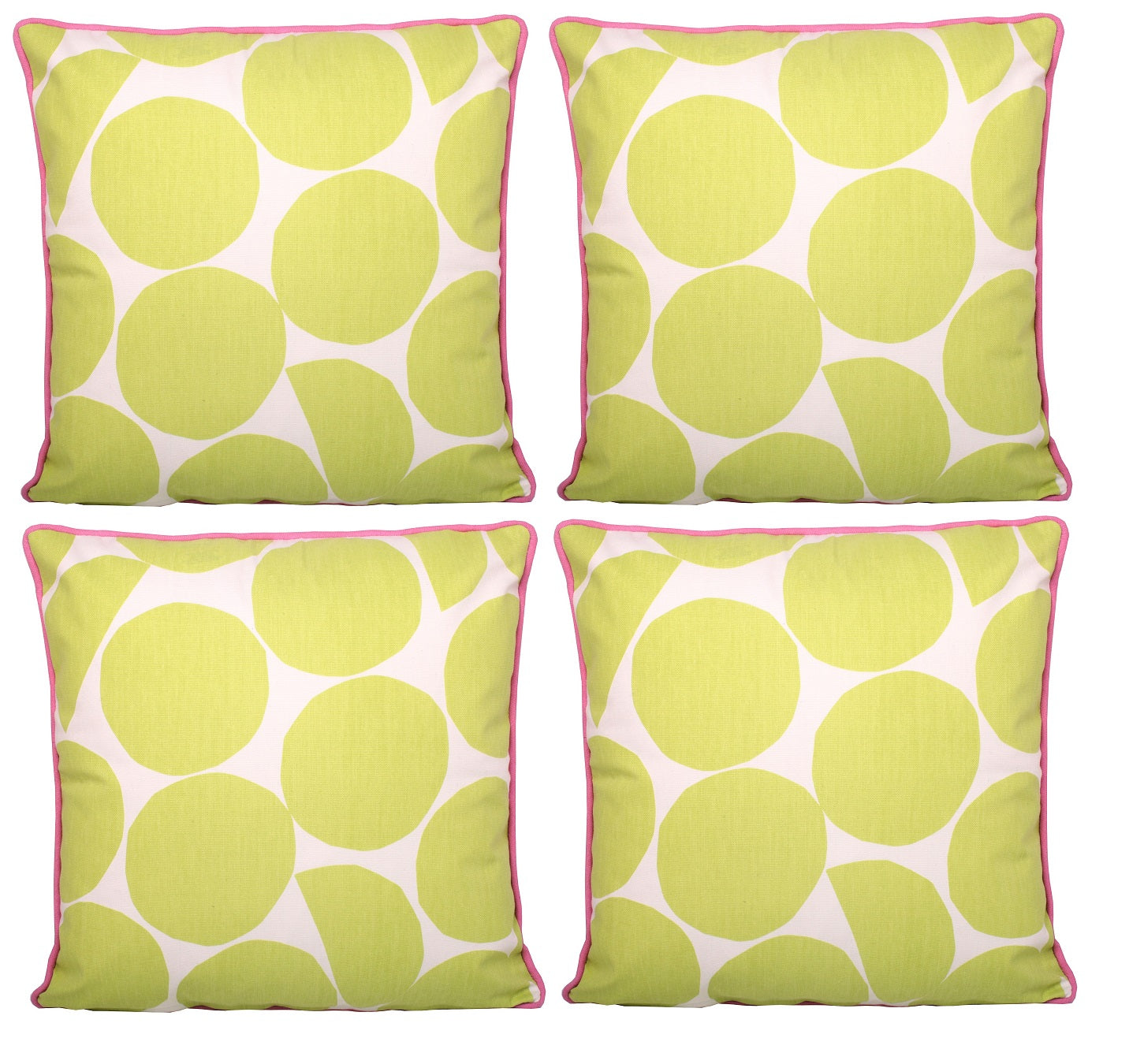 4pc Outdoor Cushion Cover Pink Green