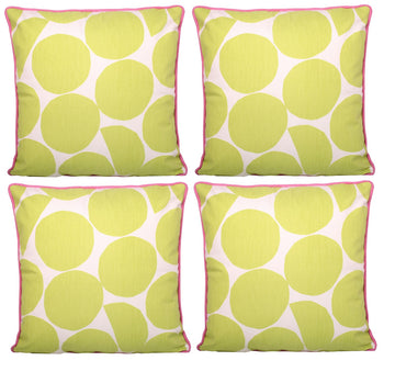 4pc Outdoor Cushion Cover Pink Green