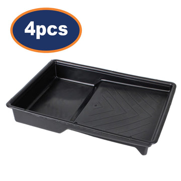 4Pcs 10 Inches Black Plastic Paint Tray