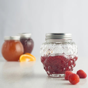 6Pcs Kilner 400ml Airtight Berry Fruit Design Glass Storage Jar