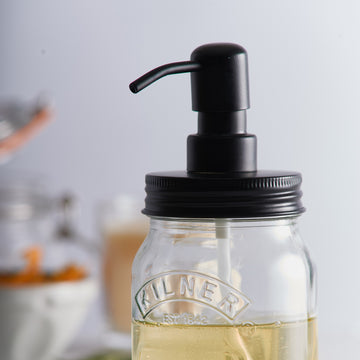 Kilner 500ml Glass Liquid Soap Pump Dispenser