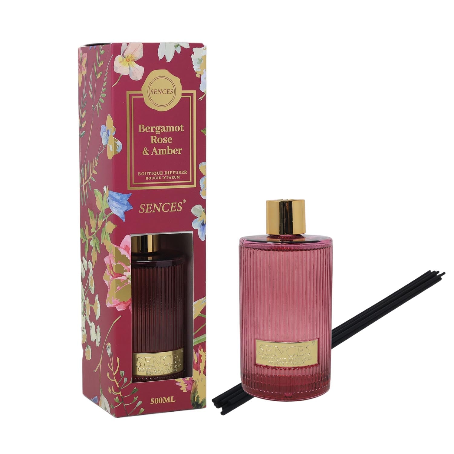 Baltus Reed Diffuser 500ml Sences Ribbed Bergamot Rose & Amber