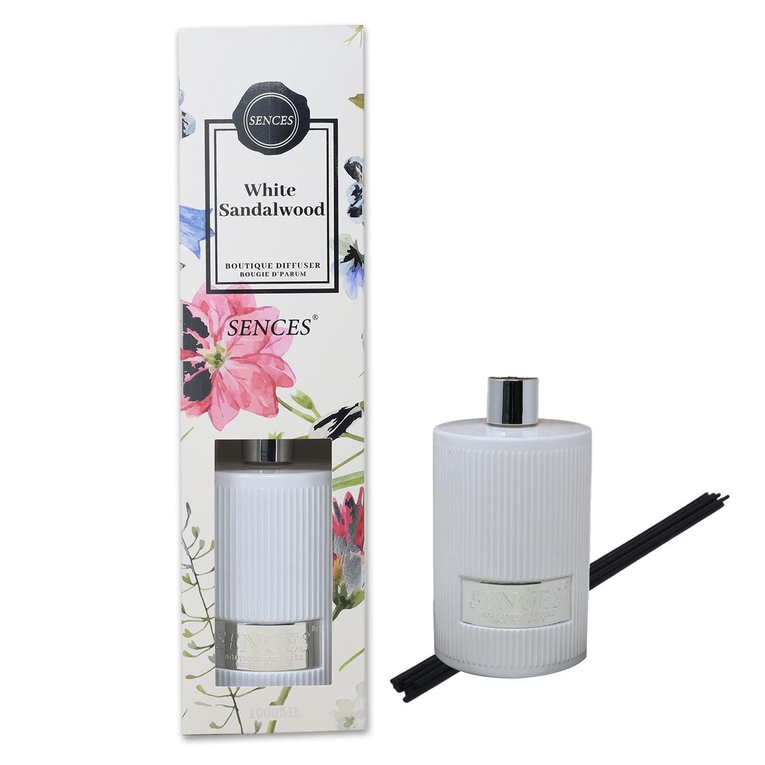 Baltus Reed Diffuser 1000ml Sences Ribbed White Sandalwood