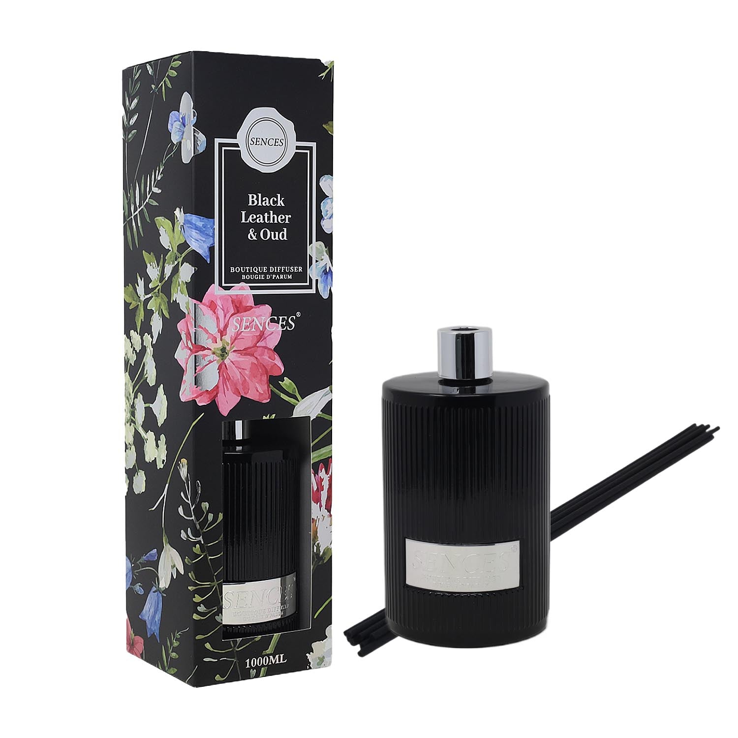 Baltus Reed Diffuser 1000ml Sences Ribbed Black Leather & Oud