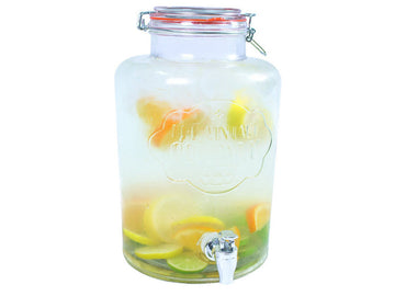 The Vintage Company 7.6L Airtight Glass Drinks Dispenser With Tap