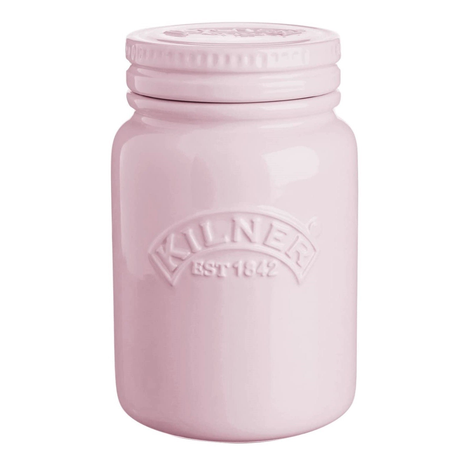 Kilner 0.6 Litre Ceramic Push Top Dusty Pink Jar