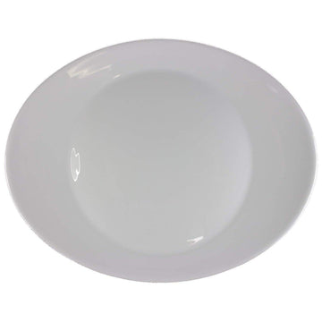 30cm White Oval Glass Zenix Intensity Steak Plate