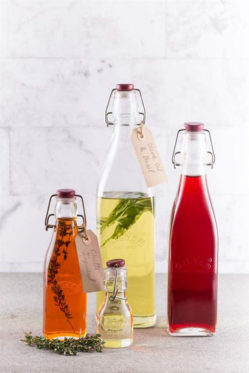 2pcs Kilner 1L Clip Top Glass Storage Bottles