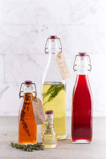 5pcs Kilner 1L Clip Top Glass Storage Bottles