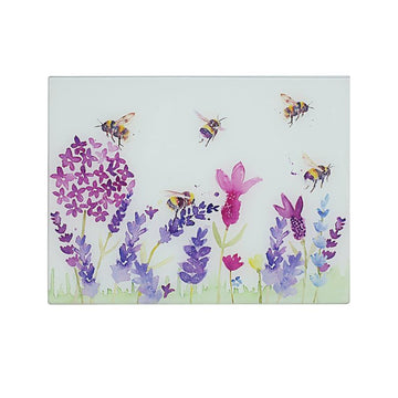 Floral Tempered Glass Chopping Board (design by Jennifer Rose)