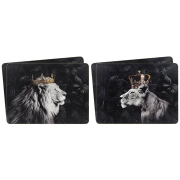 Set of 4 Country Life Lions Cork Back Placemats