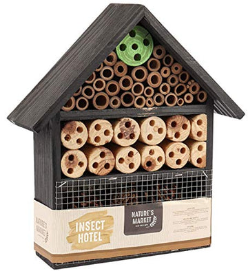 Natural Wood Multi-coloured Insect Hotel House Garden