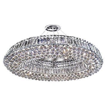 Vesuvius 10 Light Chrome Clear Coffin & Ball Drops Pendant