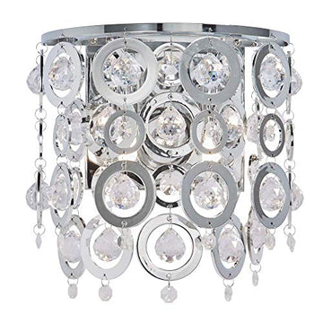 Nova Chrome Acrylic Balls Wall Bracket (2 Light)