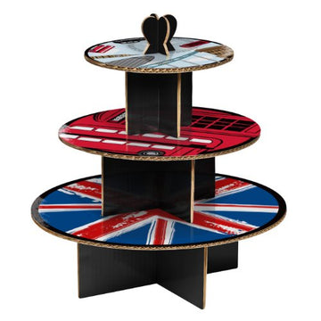 Premier Housewares 3 Tier Cool Britannia Cake Muffin Cupcake Stand