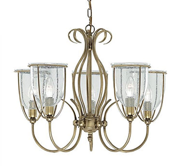 Silhouette 5 Lights Antique Brass Chandelier