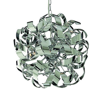 Curls 4 Light Chrome Ceiling Pendant