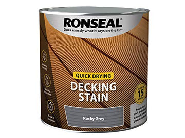 Ronseal Matt Exterior Wood Decking Stain - 2.5L Rocky Grey