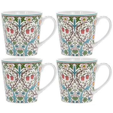 Set Of 4 William Morries Blackthorn Mugs - Floral