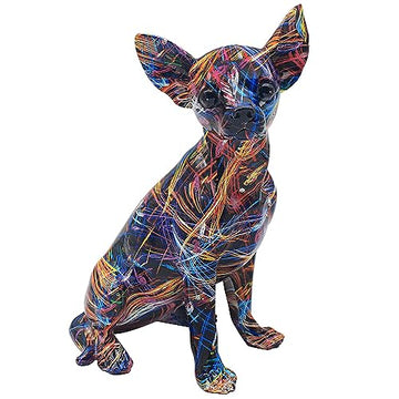 Black Supernova Chihuahua Splash Animal Figurine