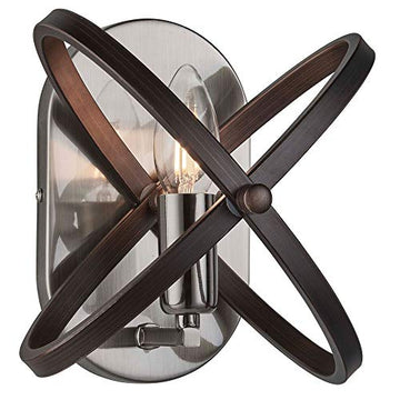 Hoopla Pewter Metal Wall Light