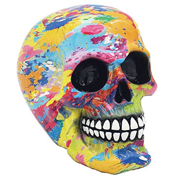 Skull Head Decoration Figurine Splash Art Display