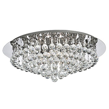 Hanna 8 Lights Chrome Crystal Ball Flush