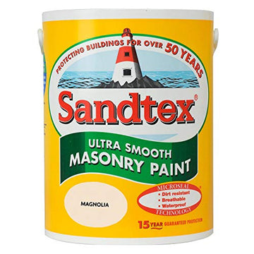 Sandtex Ultra Smooth Masonry Paint - 5L Magnolia