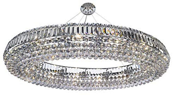 Vesuvius 24 Lights Chrome Clear Coffin Ball Drops Pendant