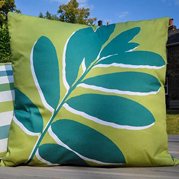 Garden Outdoor Water Resistant Filled Cushion - Green