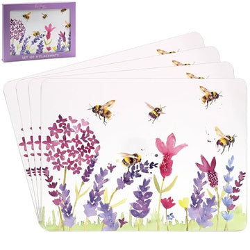 Set of 4 Lavender & Bees Placemats (design by Jennifer Rose)