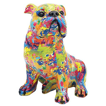 Dog Figurine Decoration Animal Splash Art Bulldog Display